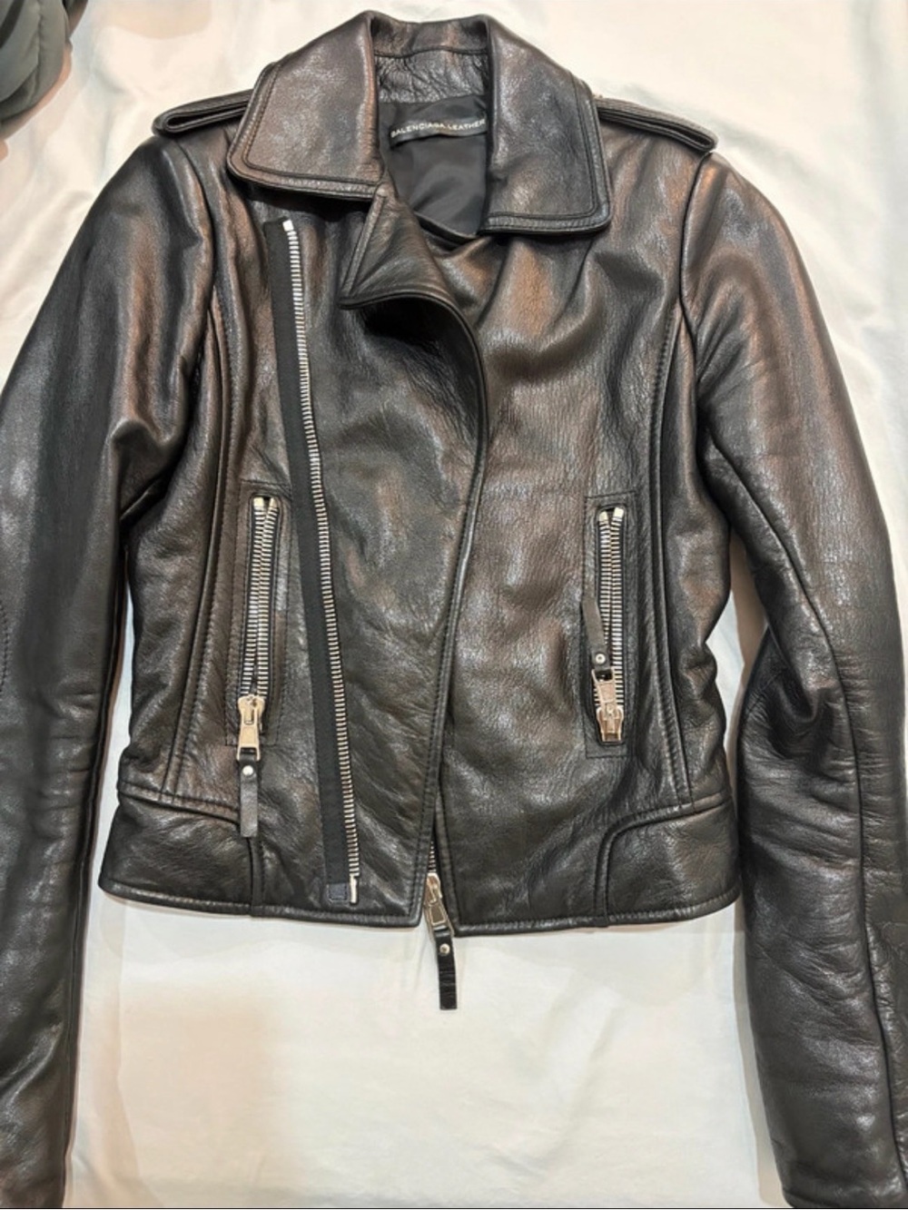 Balenciaga 2012 -Black Leather Biker Jacket